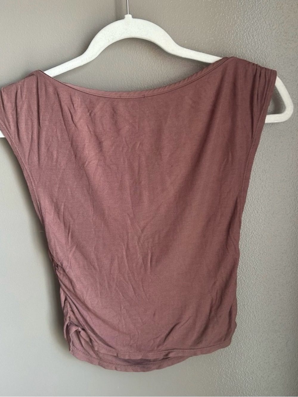 Free People Intimately Mauve Ruched Boatneck Muscle Tank Size S - Picture 5 of 10